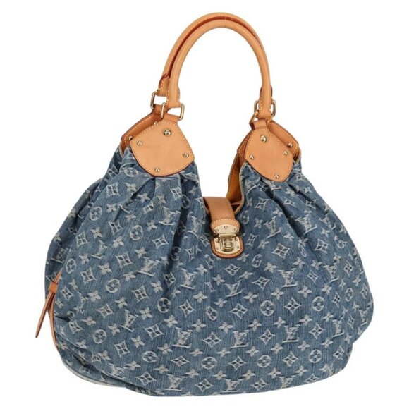 LOUIS VUITTON Monogram Denim XL Hand Bag Blue M95515 LV Auth 128274V - Picture 1 of 14